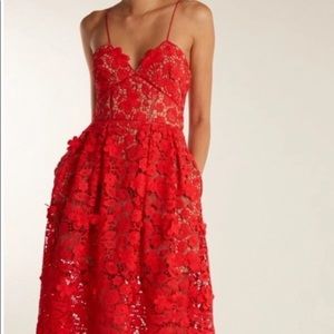 Self-Portrait 'Azaelea' Lace Fit & Flare Dress